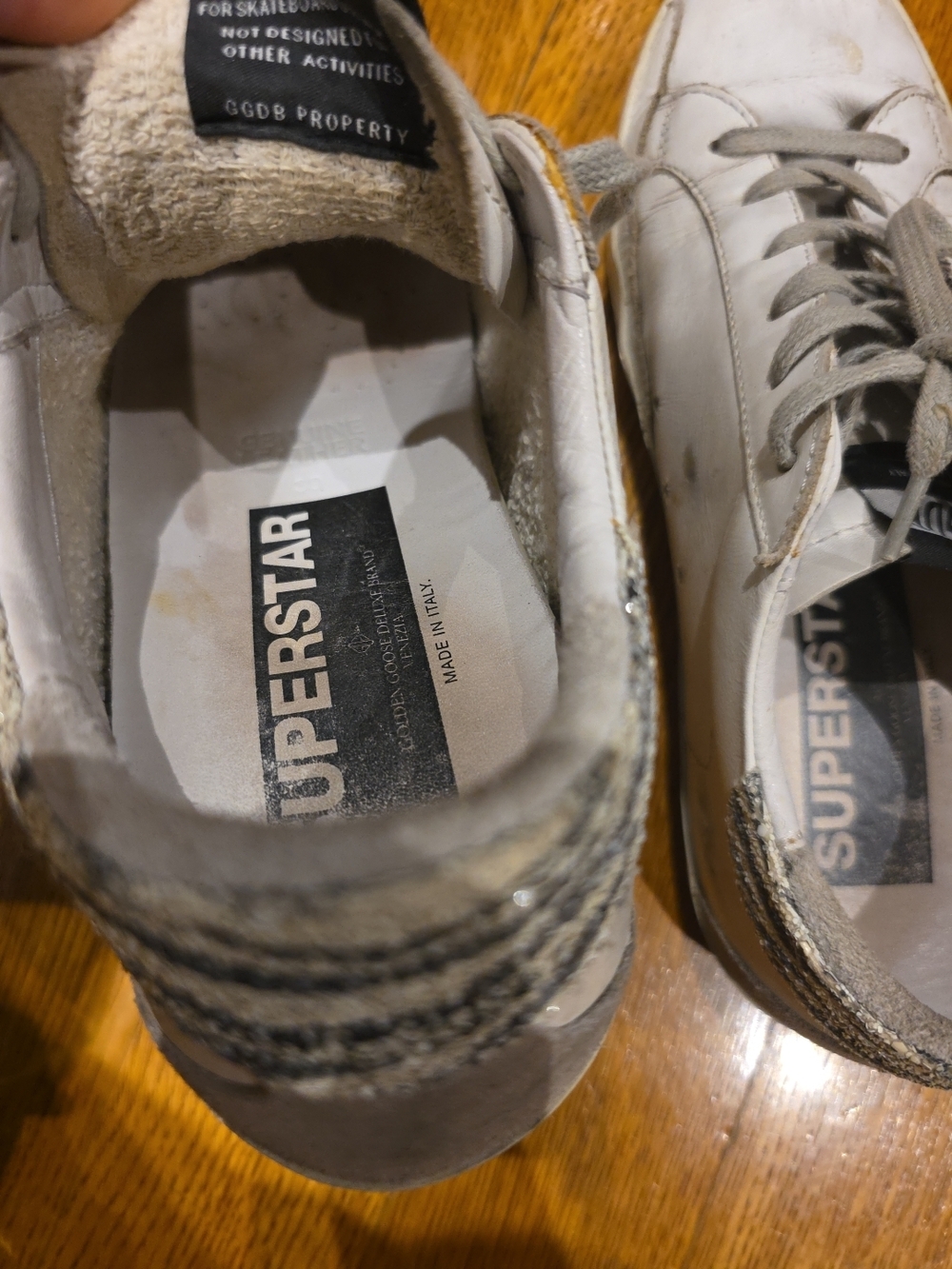 Golden Goose White Superstar Low-Top Sneakers - Picture 2 of 9